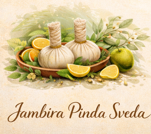 Jambira Pinda Sveda, die ayurvedische Zitronen-Kräuterstempel-Anwendung
